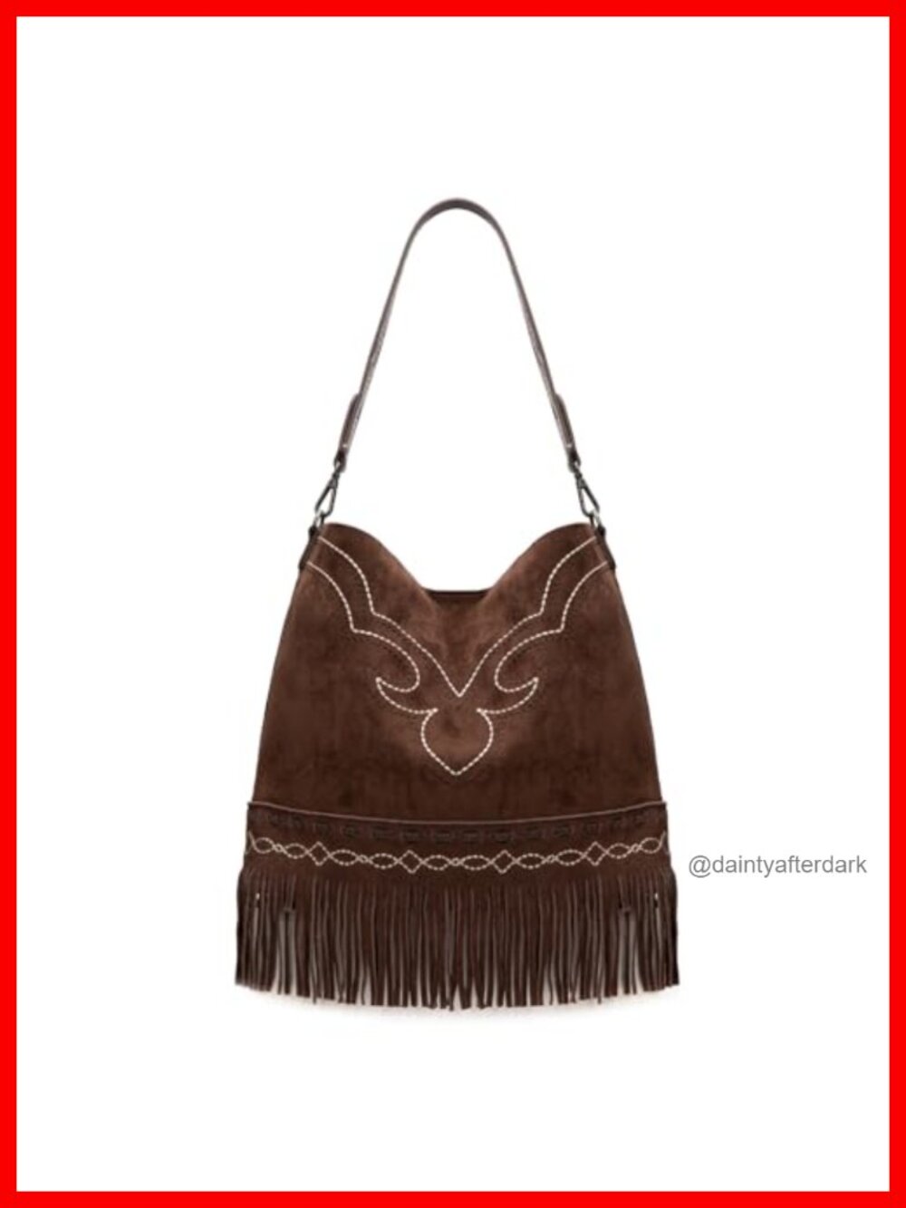Montana West Women's Fringe Suede Hobo Bag